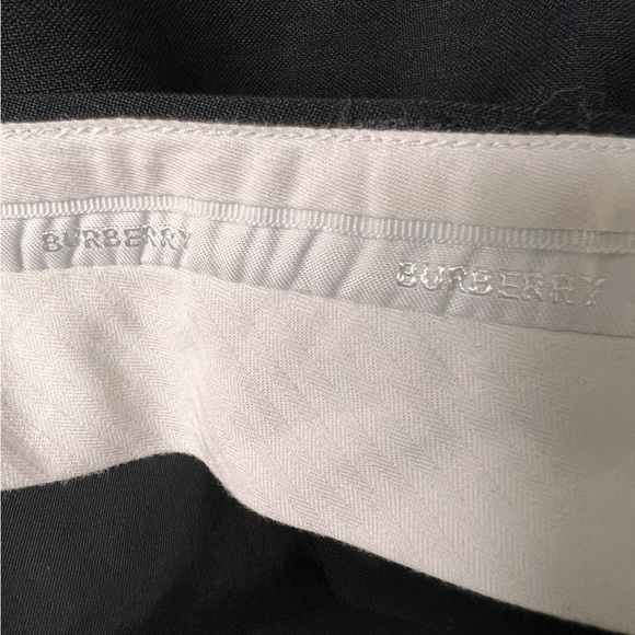 Burberry Uniform Tuxedo Stripe Straight Leg Wool Mohair Pants Size 8 - Picture 15 of 16